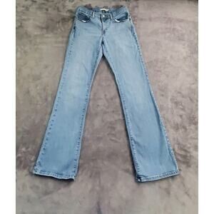 Levi's Women's Sz 6 28x32 Classic Bootcut Mid Rise Stretch Blue Denim Jeans C23